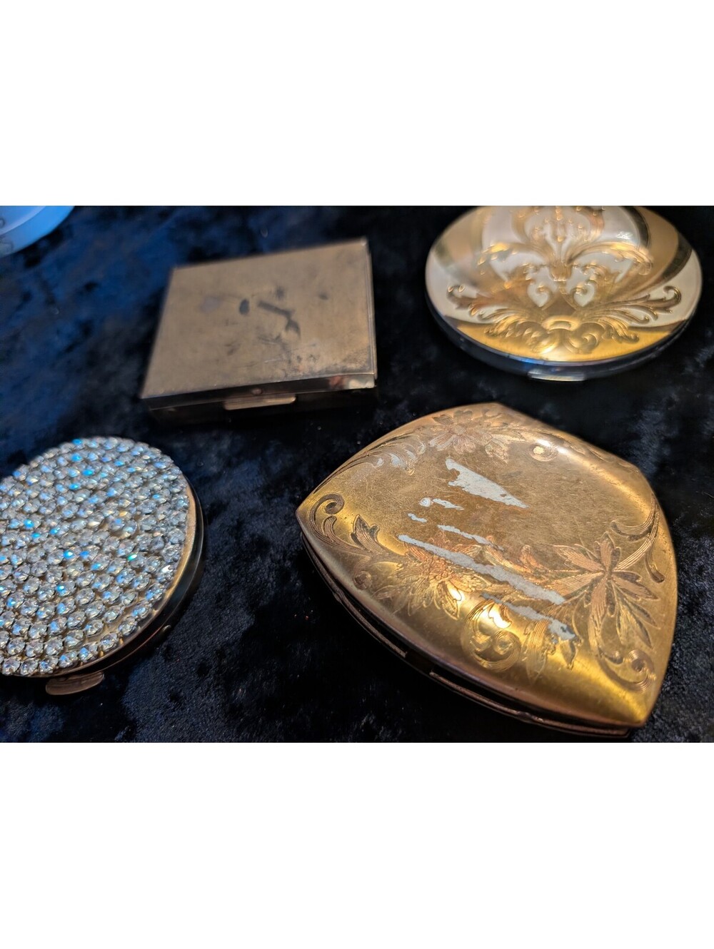 Vintage Elgin American Gold Tone Compact Mirror Collection